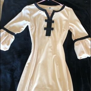 Cream/Pink/Peach Dress